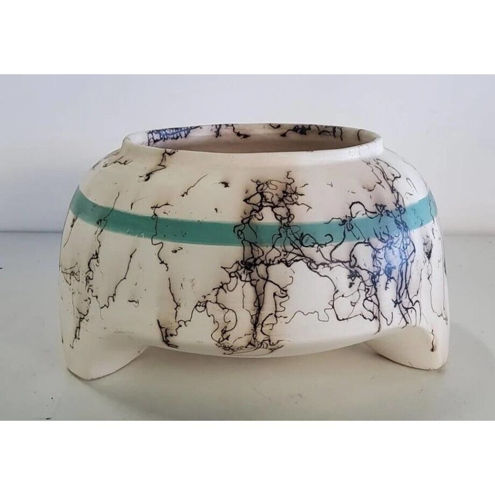 Horsehair Horse Hair Art Pottery Vase - Signed